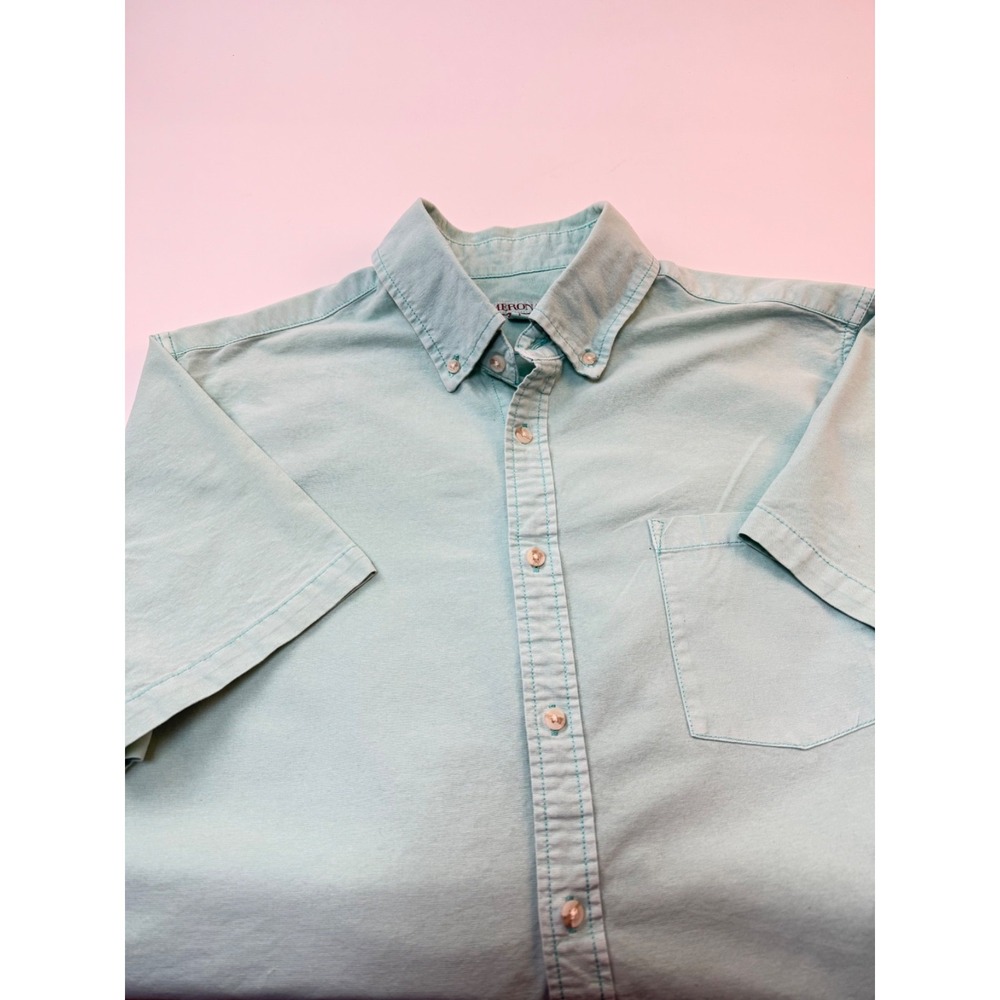 Lot of 2 1-Chaps & 1 Merona Mens XL Cotton Button Down Shirts with front Pocket - Picture 10 of 16